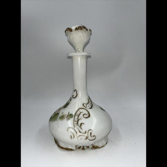 1800s EAPG Antique Dithridge & Co. Fluorite Milk Glass Bottle 10" Decanter - Picture 1 of 9